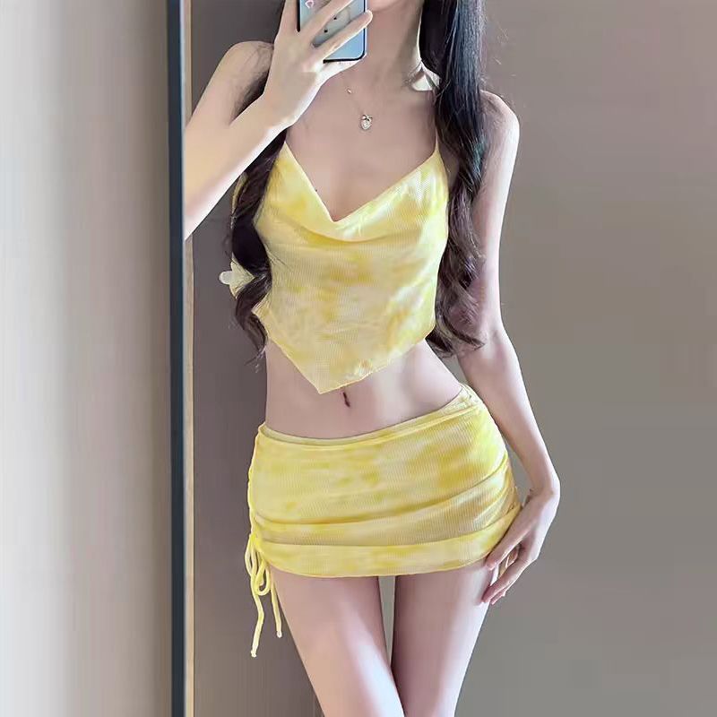 Swimwear - Summer Women Macaron Tie Dye Bikini