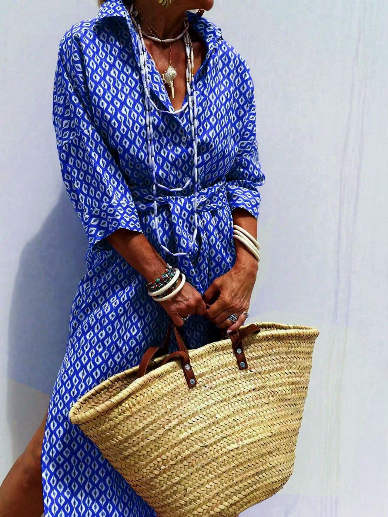 Maxi with Belt Summer Linen Lo - Casual Loose Linen Shirt Dress 评论和价格