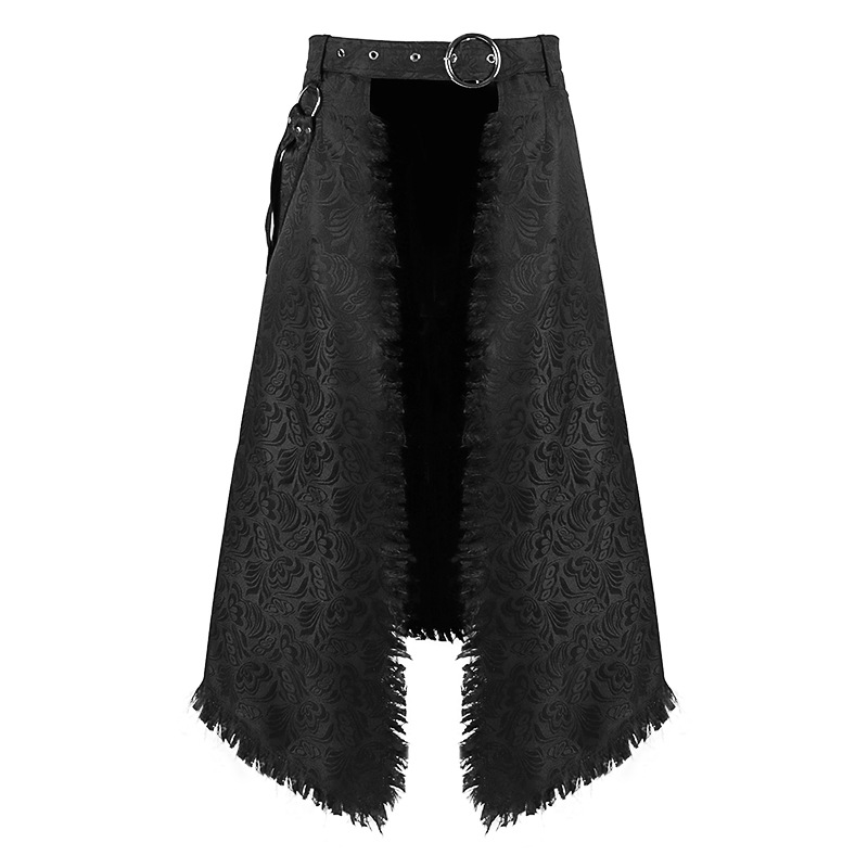 Men Gothic Jacquard Asymmetry  - Skirts 评论和价格
