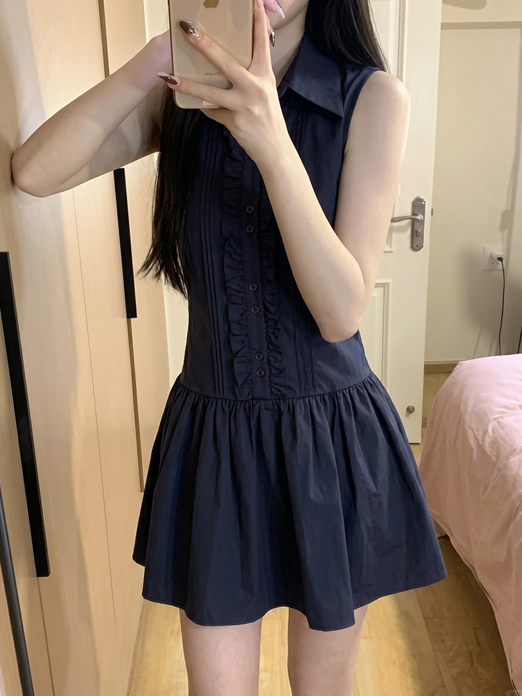 Slimming Effect Korean College - Korean Style A Line Shirt Dress 评论和价格