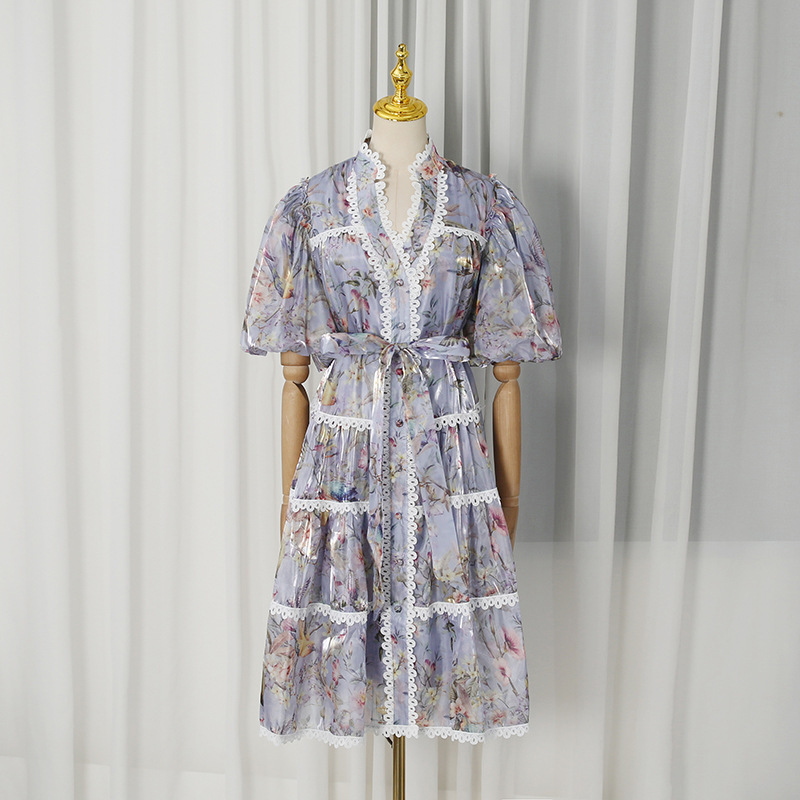 ZAMOR French Vintage Floral Te - French Vintage Floral Midi Dress 评论和价格