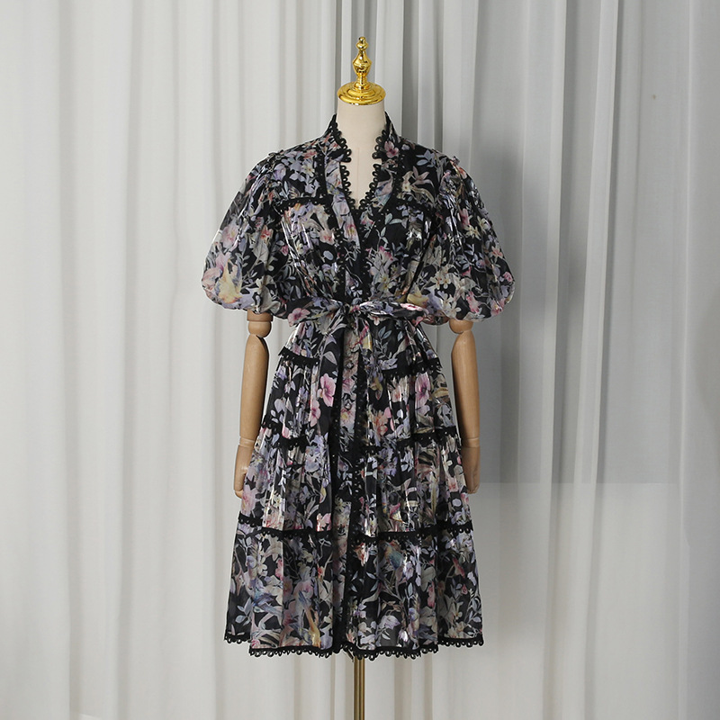 ZAMOR French Vintage Floral Te - French Vintage Floral Midi Dress 评论和价格