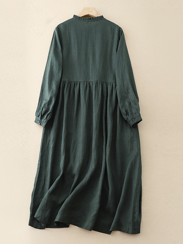 Casual Loose Cotton Linen Long - Casual Loose Linen Shirt Dress 评论和价格
