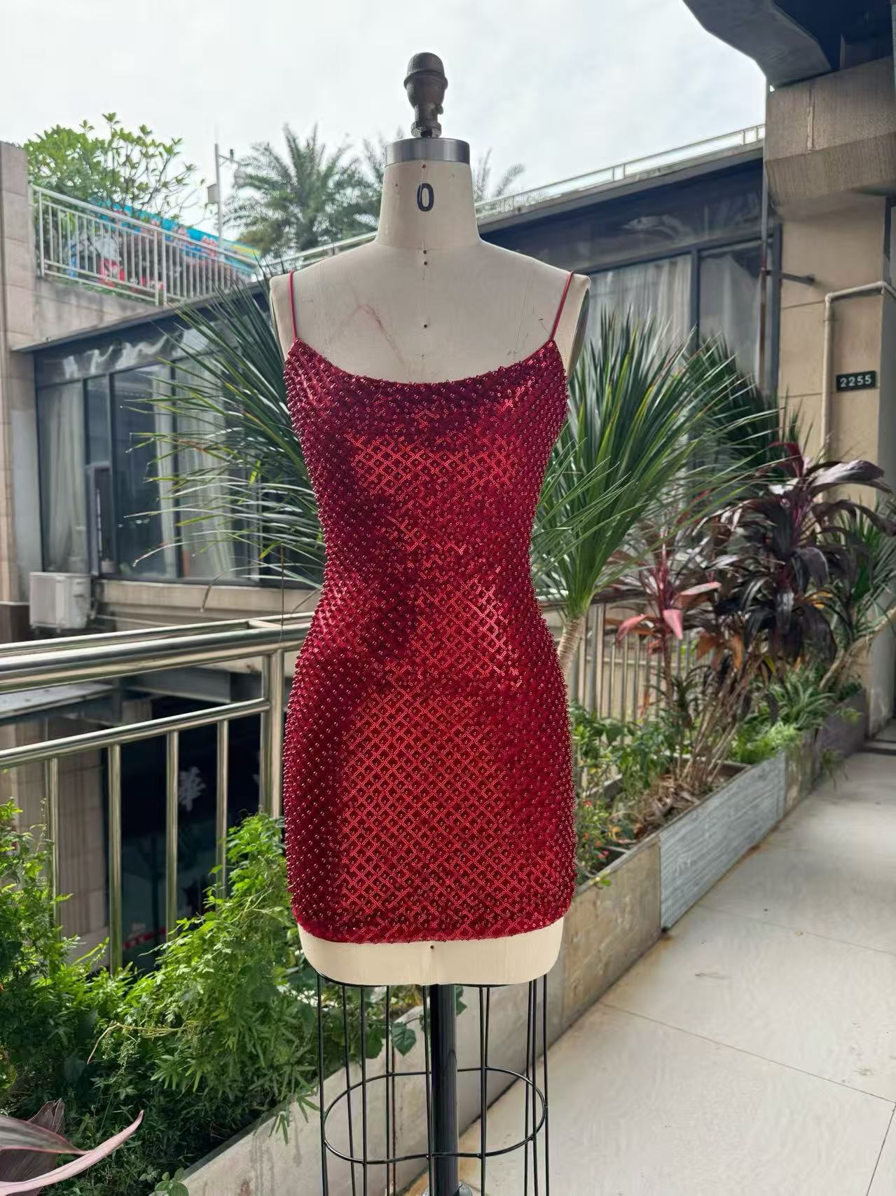 Women Sparkly Rhinestone Embel - Sparkly Rhinestone Club Party Dress 评论和价格