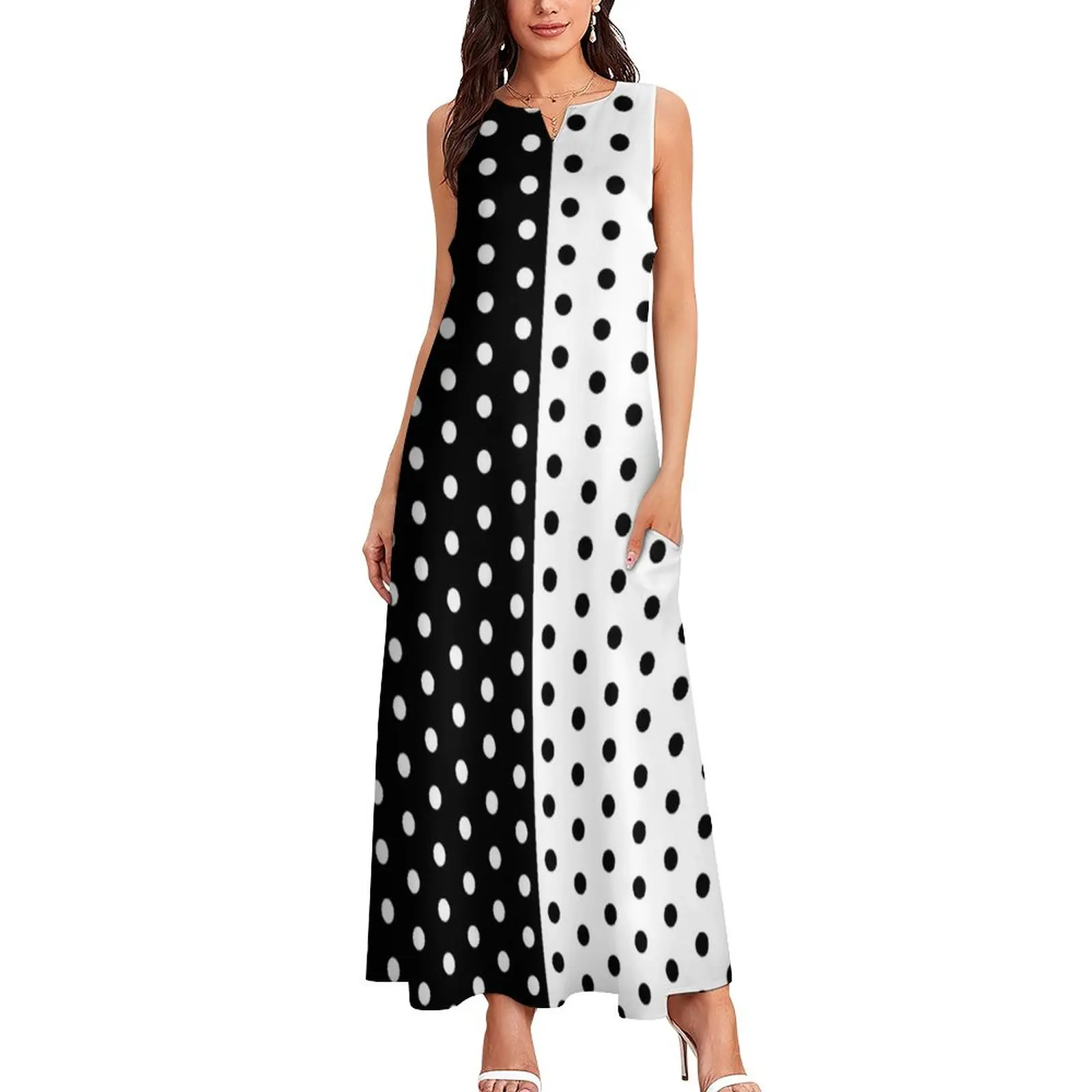 Retro Two Tone Dress Spring Bl - Boho Summer Beach Maxi Dress 评论和价格